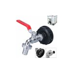 Mowze - adaptateurs robinet d'coulement ibc 3 / 4 avec raccord de tuyau, filetage s60x6 pour cuve de ...