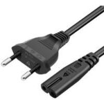 Mowze - cble d'alimentation 1. 5 mtres 2 broches euro fiche cordon d'alimentation pour samsung philips ...