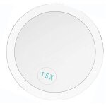 Mowze - miroir grossissant avec ventouses - miroir grossissant 15x miroir de maquillage de voyage portable ...