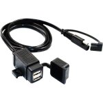 Mp0609c 3. 1amp kit de chargeur usb double moto �tanche avec c�ble de borne sae