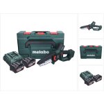 Ms 18 ltx 15 scie sans fil 18 v 15 cm 5 m / s + 2x batterie 4, 0 ah + chargeur + x - metabo