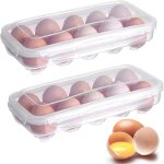 Msbd bo�te � ?ufs pour r�frig�rateur 2 pi�ces, bo�te � ?ufs en plastique transparente, bo�te � ?ufs pour ...