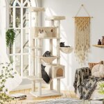 Msmask - grand arbre à chat, xxl de 193 cm de haut, pour grands chats stable avec 2 niches, 2 plateformes, ... Msmask - grand arbre à chat, xxl de 193 cm de haut, pour grands chats stable avec 2 niches, 2 plateformes, ...