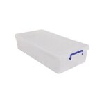 Boite de rangement à roulettes blanc transparent 35l msv Boite de rangement à roulettes blanc transparent 35l msv