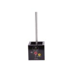 Brosse wc avec support mdf & inox marelle noir msv