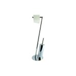 Combiné wc en acier chromé gris msv Combiné wc en acier chromé gris msv