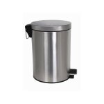 Poubelle � p�dale inox 12l gris msv