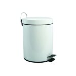 Poubelle � p�dale inox 5l blanc msv