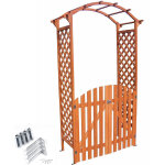 Mucola - arc de roses en bois avec pergola vo�te treillis bac � fleurs