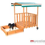 Maison de jeu avec bac � sable veranda, couvercle de toit en bois de la bac � sable fosse de sable