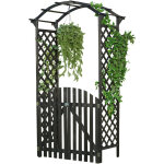 Mucola - vo�te de rose, vo�te d'escalade aide vo�te d'entr�e, treillage de bois, portail de porte noir ...
