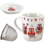 Mug blanc musicowl avec infuseur pour le th