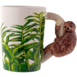 Mug en c�ramique - karism - paresseux - blanc - cylindrique - compatible lave - vaisselle