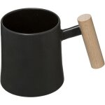 Mug en c�ramique avec manche en bois, 370 ml