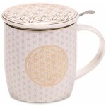 Mug avec infuseur mtal fleur de vie