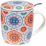 Mug mandala en porcelaine avec infuseur
