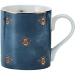 Mikasa mug de porcelaine droite, 280 ml, bleu avec motif d'abeille de