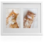 Bomoe multi cadre photo p�le - m�le mural - en bois mdf et en verre - galerieblanc, 25cm, 19