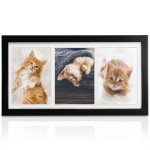 Multi cadre photo pêle - mêle mural - en bois mdf et en verre - galerie noir, 52cm, 25. 2 - bomoe Multi cadre photo pêle - mêle mural - en bois mdf et en verre - galerie noir, 52cm, 25. 2 - bomoe