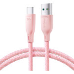 Multi - color series usb - a - c�ble usb - c 100w transfert rapide 1m rose