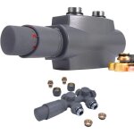 Multibloc avec thermostat, bloc de robinet d'angle et forme de passage pour radiateurs de salle de bain, ... Multibloc avec thermostat, bloc de robinet d'angle et forme de passage pour radiateurs de salle de bain, ...
