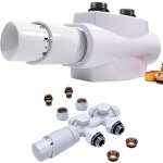 Multibloc avec thermostat, bloc de robinet d'angle et forme de passage pour radiateurs de salle de bain, ... Multibloc avec thermostat, bloc de robinet d'angle et forme de passage pour radiateurs de salle de bain, ...