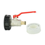 Raccord cuve eau s60x6 - vanne laiton + embout rapide