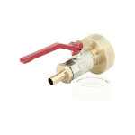 Raccord cuve s60x6 laiton - vanne laiton + embout droit 13 mm