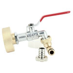 Raccord s60x6 laiton - robinet laiton 15 mm + nez articul�