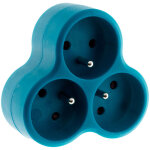 Zenitech ? multiprise triplite triangulaire 16a ? 3 prises ? protection contre surcharges ? pour espaces ...