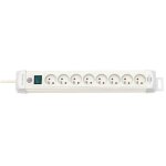 Multiprise premium plus 8 prises avec interrupteur 3 m - blanc - brennenstuhl