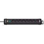 Multiprise premium plus 8 prises avec interrupteur 3 m - noir - brennenstuhl