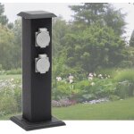 Le poisson qui jardine - multiprise borne noire 4 prises Électriques pour jardin et extérieur - noir Le poisson qui jardine - multiprise borne noire 4 prises Électriques pour jardin et extérieur - noir