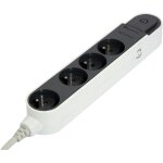 Multiprise design parafoudre 4x16a 5m - gris - chacon