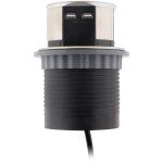 Otio ? multiprise encastrable 3 prises 16a + 2 ports usb 5v 2, 4a ? longueur 1, 5 m ? indice de protection ...