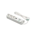 Multiprise fanton omega 3 prises bypass schuko + 2 prises usb - a 5v 2, 1a, c�ble 1, 5 m. prise italienne ...
