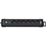 Multiprise premium plus avec interrupteur � voyant lumineux - h05vv - f 3g1, 5 6 prises / 3m - noir