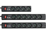 Multiprise / parafoudre eaton protection strip 6 fr - ps6f - 6 prises francaises - noir
