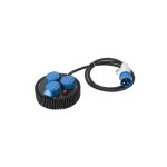 Fanton multiprise ronde professionnelle 3 prises cee 2p + t 16a 200 - 250v 6h ip44 c�ble 2 m avec disjoncteur ...
