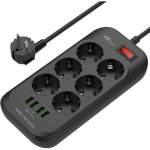 Multiprise usb avec 6 prises prises 4 ports usb protection contre les surtensions multiprise electrique ...