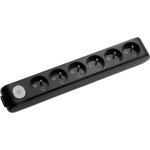 Multiprise x - tendia 6x prise 2p + t (nf), sans c�ble avec interrupteur on / off noire panasonic