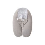 Tineo - multirelax - coussin de maternite evolutif - eponge - gris et pois
