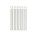 Lot de 10 tuteurs acier plastifi 150cm