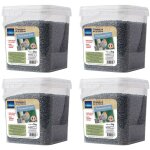 Seau de graines de tournesol noir 2 kgs pour oiseau de la nature - lot de 4