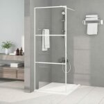 Paroi de douche blanc 80x195 cm verre esg transparent vidaxl