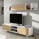 No brand - dmora mur de rangement buffalo, meuble télé pour le salon, composition salon avec meuble haut, ... No brand - dmora mur de rangement buffalo, meuble télé pour le salon, composition salon avec meuble haut, ...