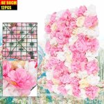 Mur de roses artificielles, mur de 12 fleurs artificielles pour mariage, rue, 40 x 60 cm, pour fond de ...