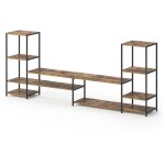 Vicco - meuble tv fyrk, bois antique, 226 x 93 cm Vicco - meuble tv fyrk, bois antique, 226 x 93 cm