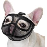 Museliere pour bouledogue, r�glable ne couvrira pas les yeux m�ches muettes museau pour mordre la m�t ...