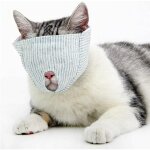 Muselière de chat respirante, muselière de retenue de chat en coton pour le toilettage et la coupe des ... Muselière de chat respirante, muselière de retenue de chat en coton pour le toilettage et la coupe des ...